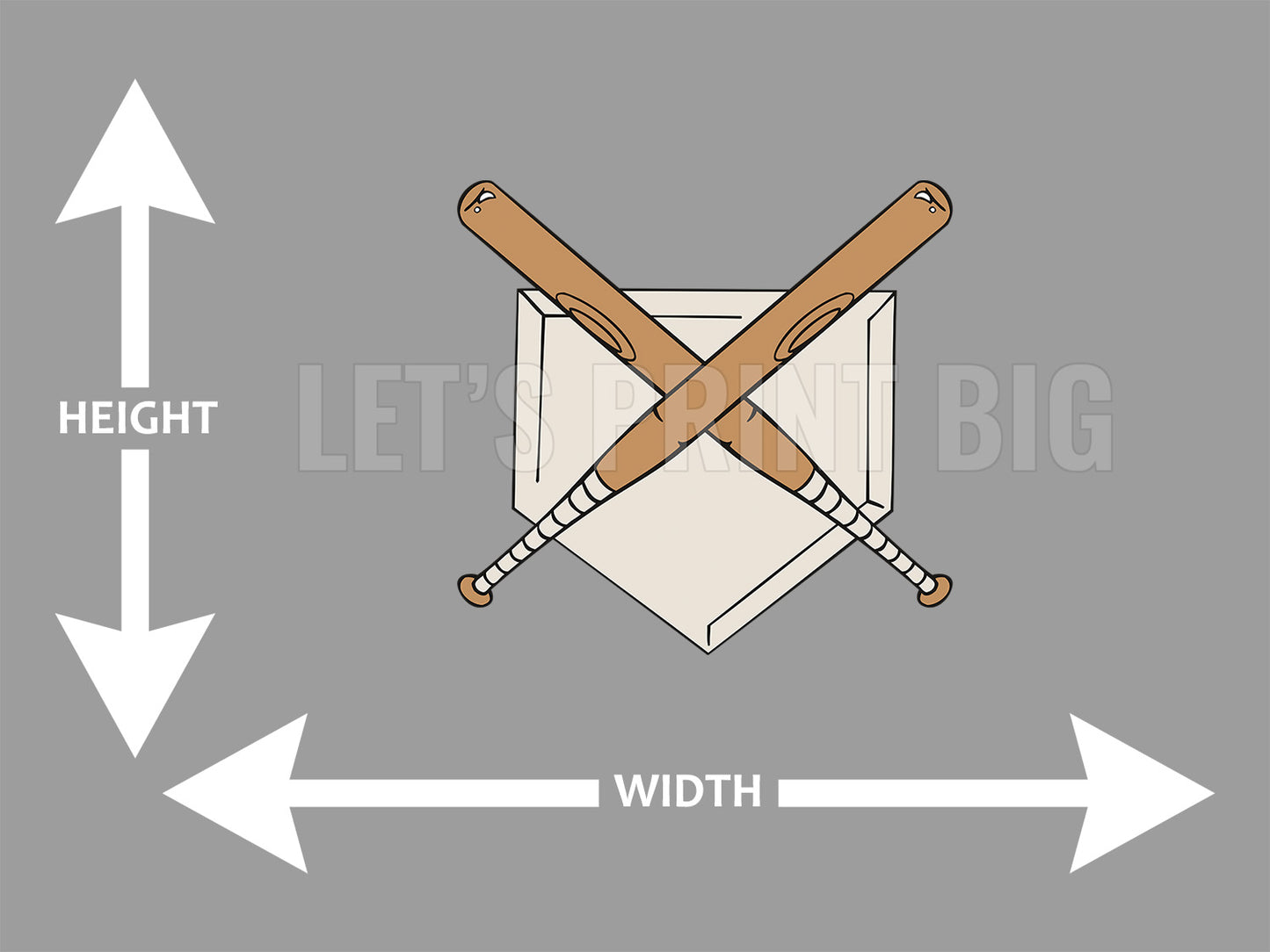 Baseball Bats and Base Wall Art Decal Sticker