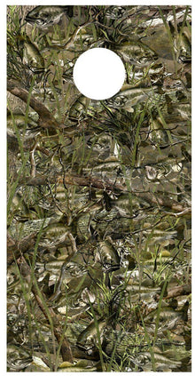 Bass Camo Design Cornhole Decal Wrap