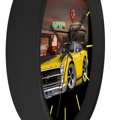 1967 Fairlane Gas Station Route 66 Wall clock