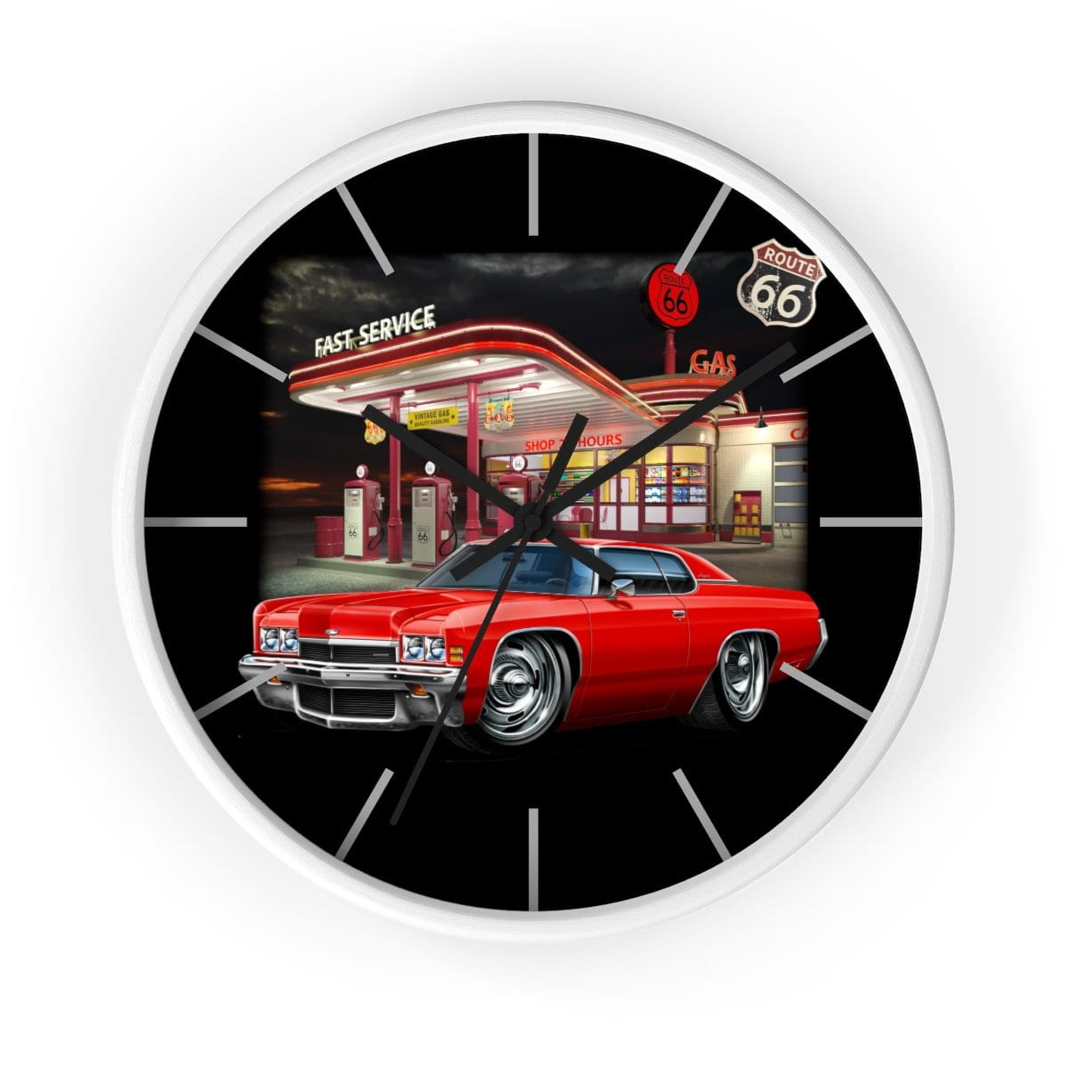 1972 Impala Vintage Gas Wall clock