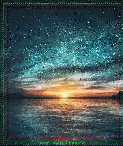 Starry Night Sunset Blanket