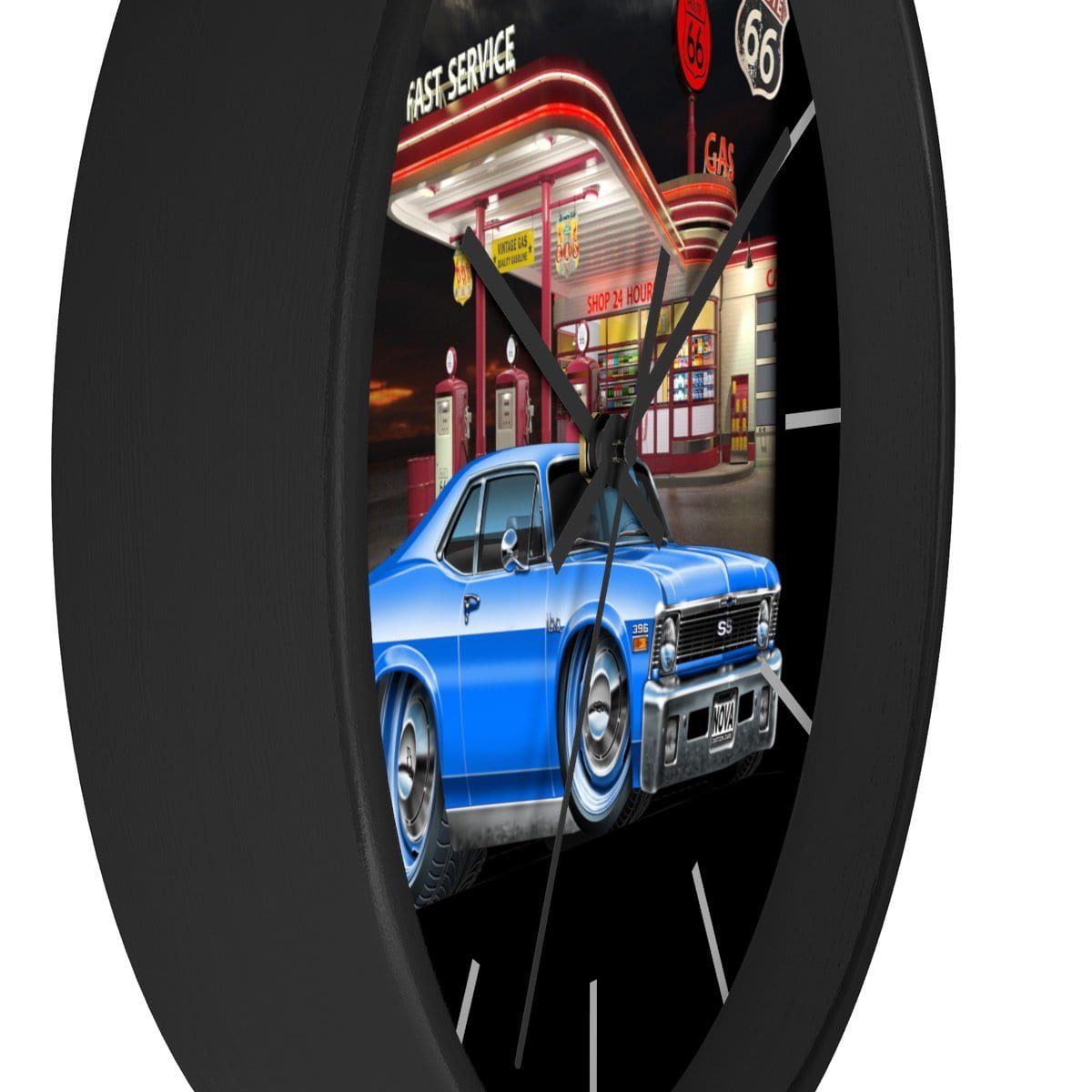 1971 Chevy Nova Vintage Gas Wall clock