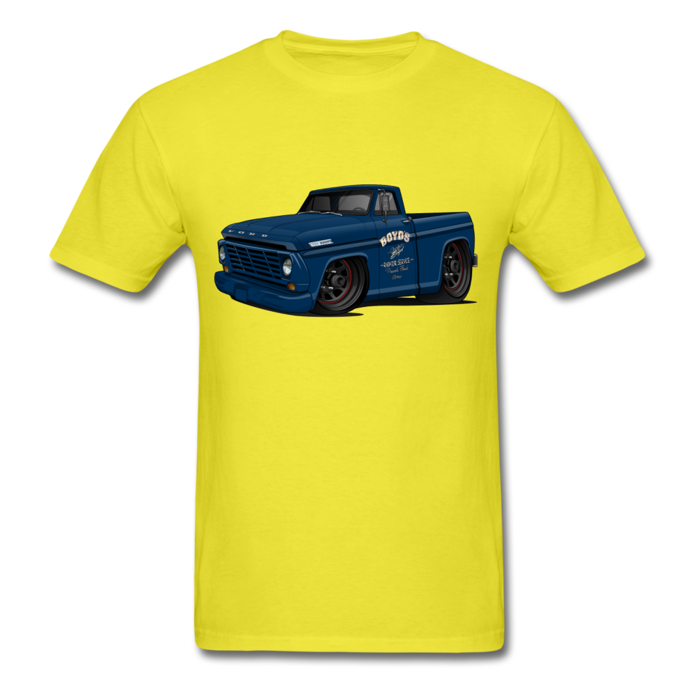1967 Ford F-100 Men's T-Shirt - yellow