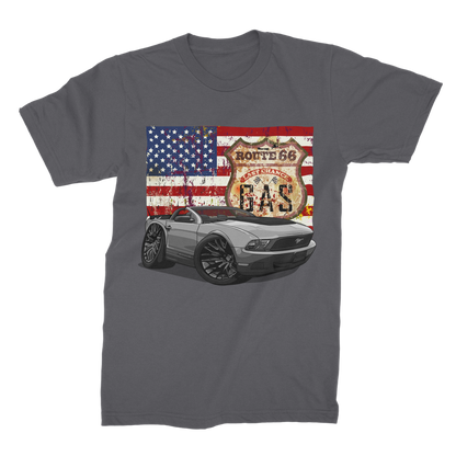 Convertible Mustang Route 66 Premium Jersey Men's T-Shirt
