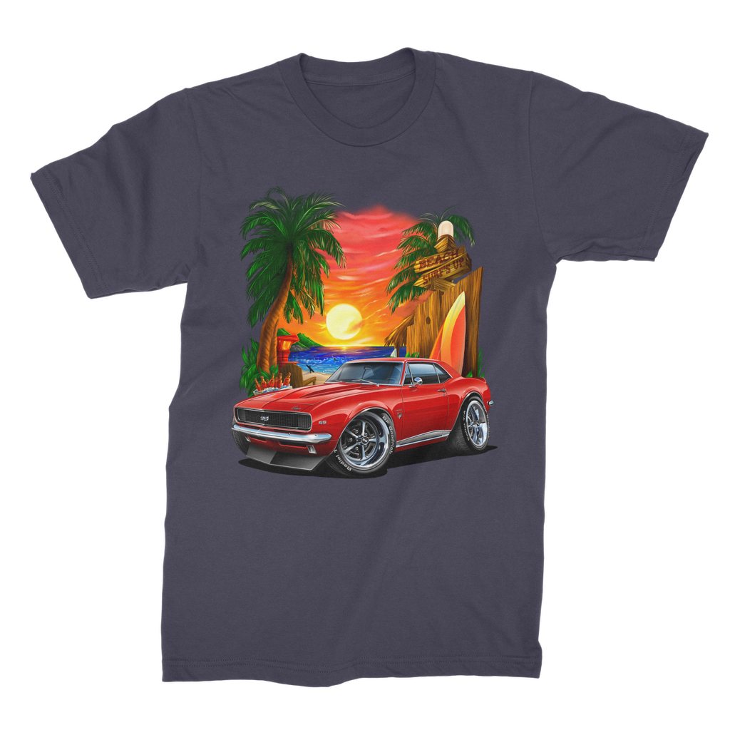 1967 Camaro SS Margaritaville Beach Car Art Premium Jersey Men's T-Shirt