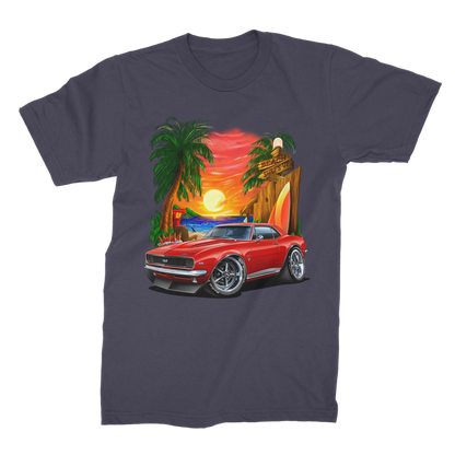 1967 Camaro SS Margaritaville Beach Car Art Premium Jersey Men's T-Shirt