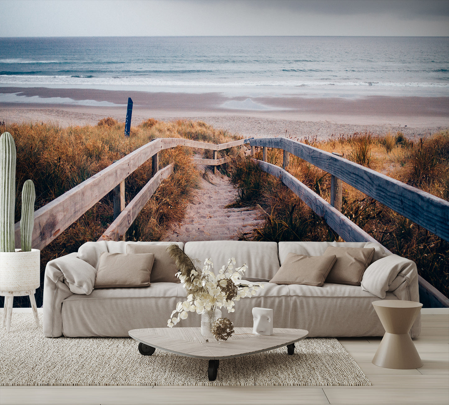 Custom Designed Wallpaper Sunny Evening Beach Setting