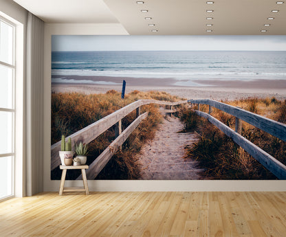 Custom Designed Wallpaper Sunny Evening Beach Setting