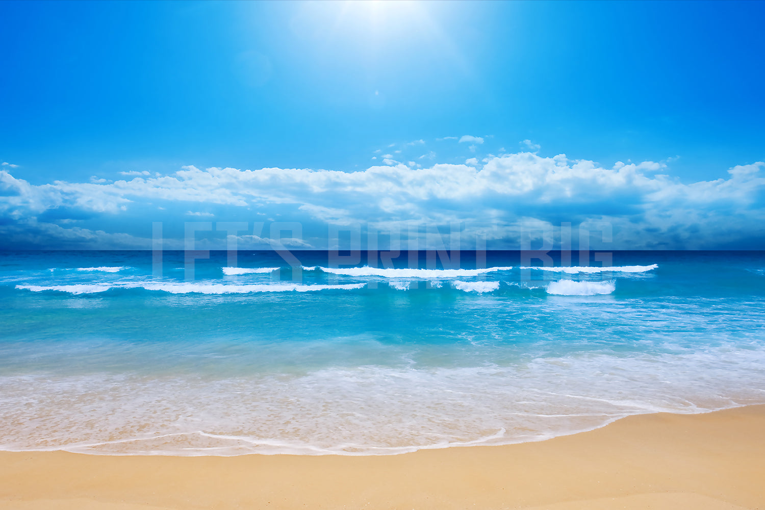 Beach View Wallpaper Summertime Custom Designed Wall Mural Proof