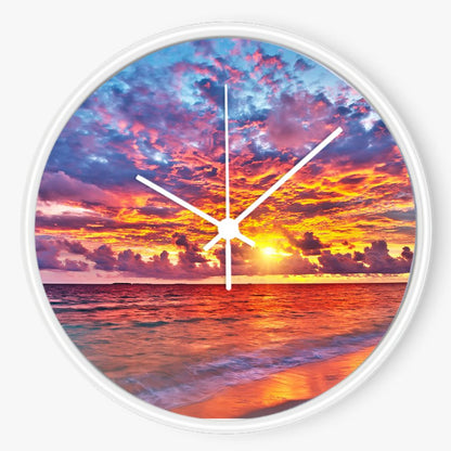 Sunset On the Beach 10 inch wall clock