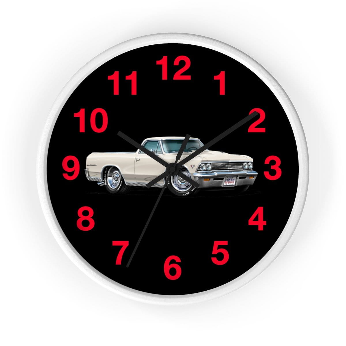 1966 El Camino Car Art Muscle Car Wall clock