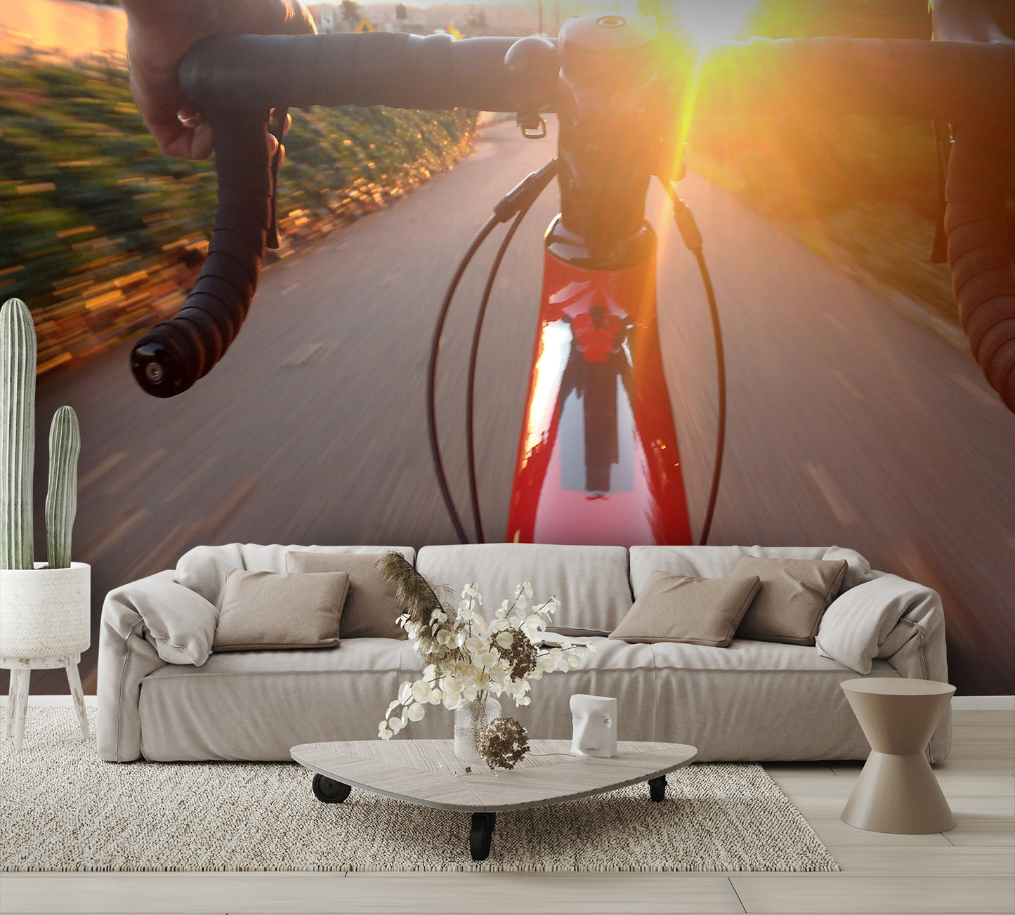 Traveling Bicycle Mural Wallpaper