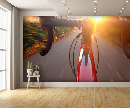 Traveling Bicycle Mural Wallpaper