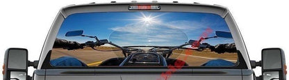 Bikers View-Rear Window Decal-Graphic - Let's Print Big