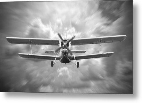 Biplane - Metal Print
