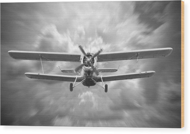 Biplane - Wood Print