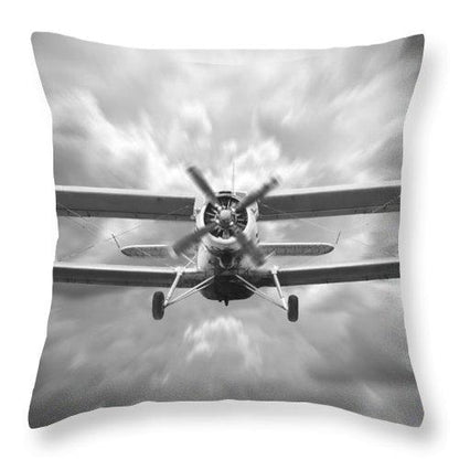 Biplane Throw Pillow