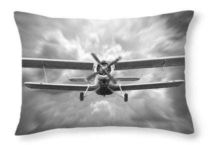 Biplane Throw Pillow