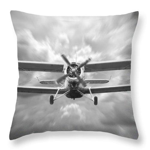 Biplane Throw Pillow