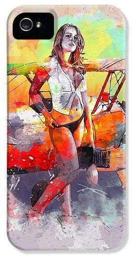 Biplane Girl - Phone Case