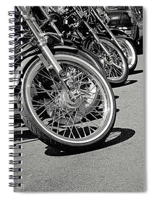Black And White Motorcycles - Spiral Notebook