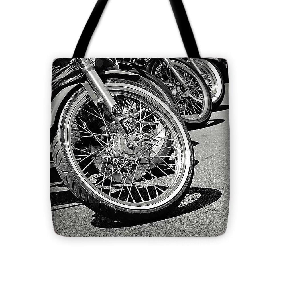 Black And White Motorcycles - Tote Bag