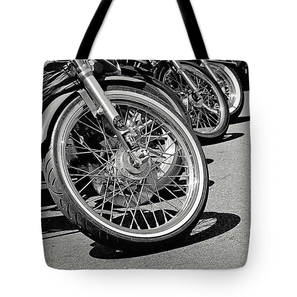 Black And White Motorcycles - Tote Bag