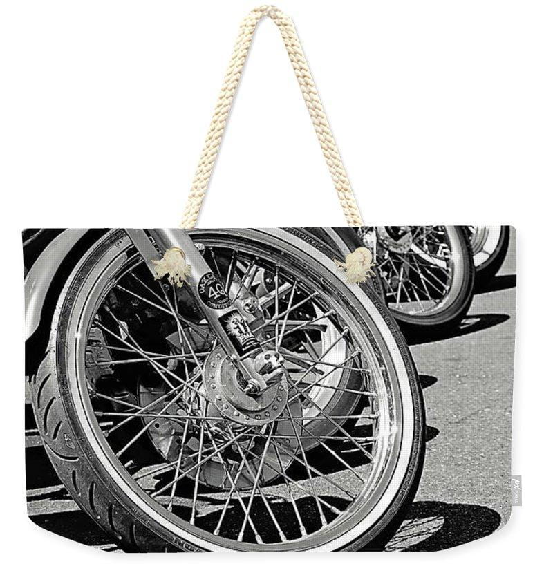 Black And White Motorcycles - Weekender Tote Bag