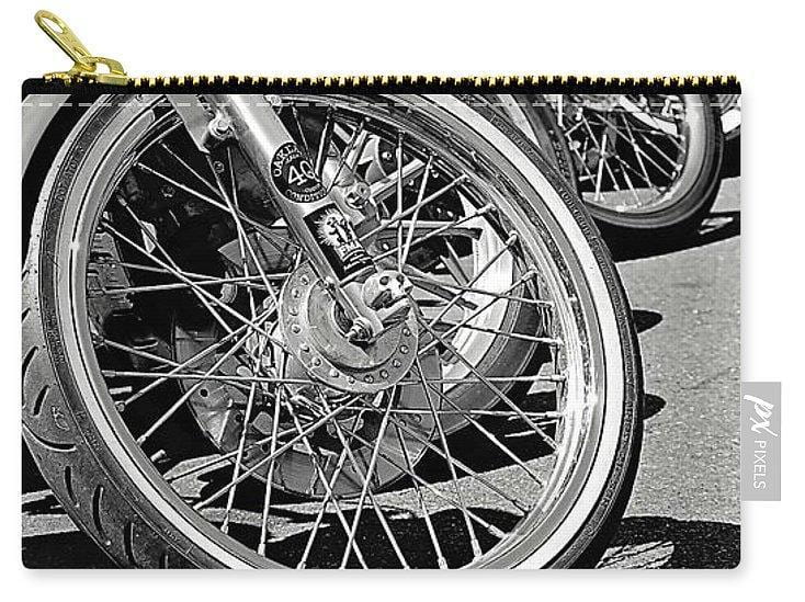 Black And White Motorcycles - Carry-All Pouch