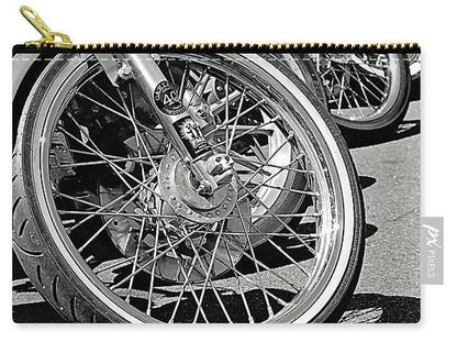 Black And White Motorcycles - Carry-All Pouch