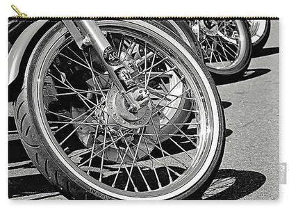 Black And White Motorcycles - Carry-All Pouch