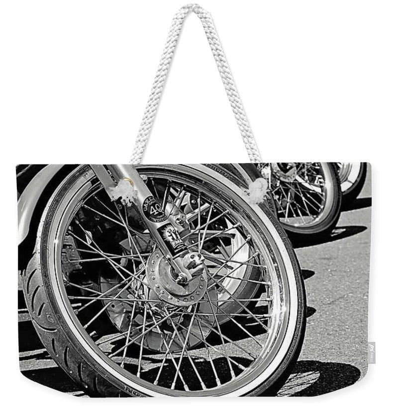 Black And White Motorcycles - Weekender Tote Bag