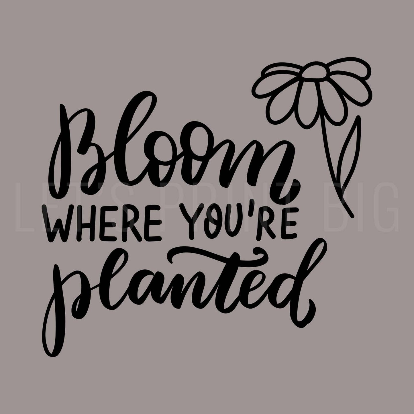 Bloom Where You're Planted Wall Decal, Indoors or Outdoors