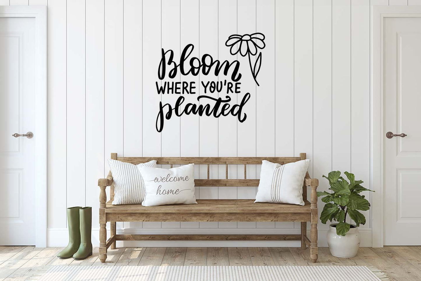Bloom Where You're Planted Wall Decal, Indoors or Outdoors