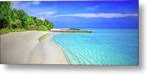 Blue Sky Beach - Metal Print