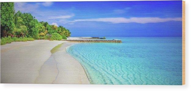 Blue Sky Beach - Wood Print