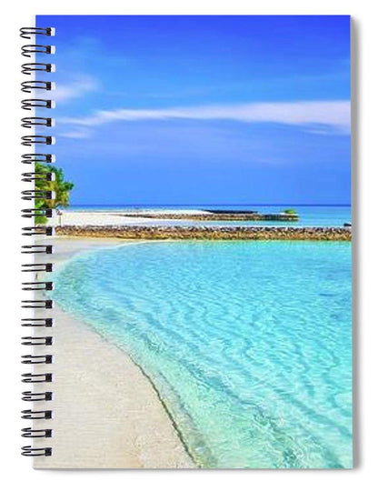 Blue Sky Beach - Spiral Notebook