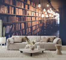 Bookshelf Library Custom Designed Wallpaper