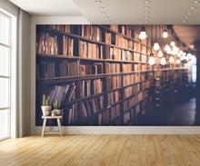 Bookshelf Library Custom Designed Wallpaper