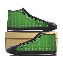 MENS HIGHTOP - Football Field Black or White Tennis Shoe - Let's Print Big