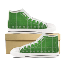 MENS HIGHTOP - Football Field Black or White Tennis Shoe - Let's Print Big