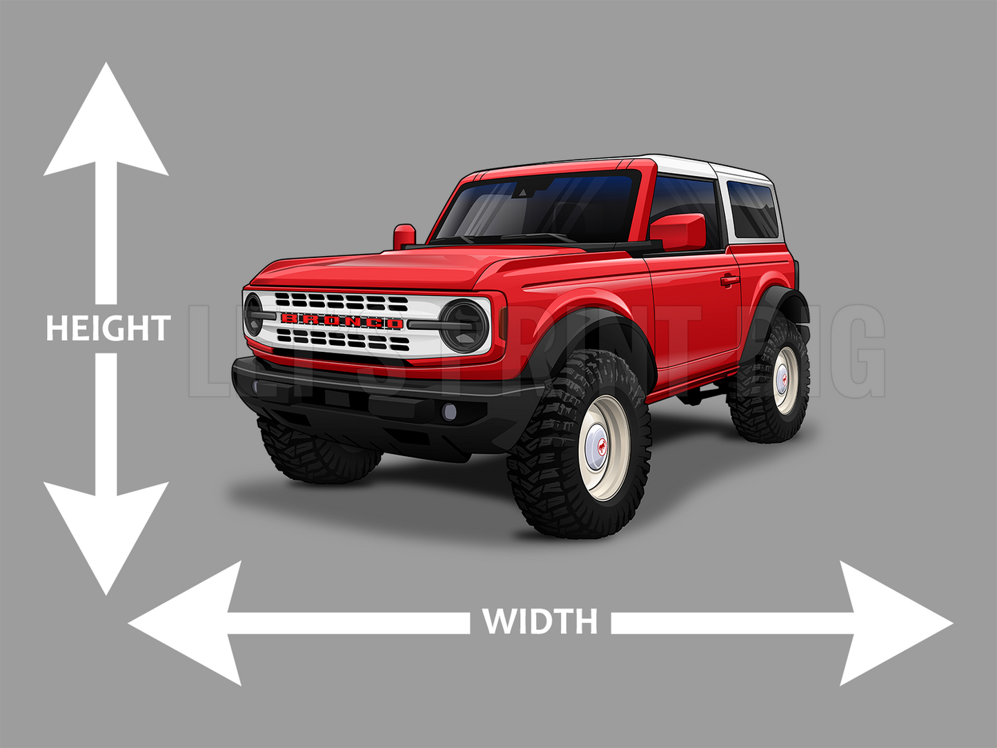 2022 Ford Bronco Car Art Wall Decal
