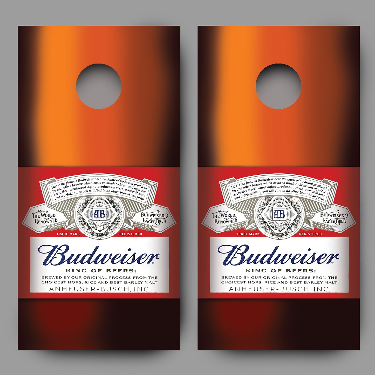 Budweiser Bottle Cornhole Decal Wraps