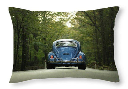 Bug On The Road - Throw Pillow