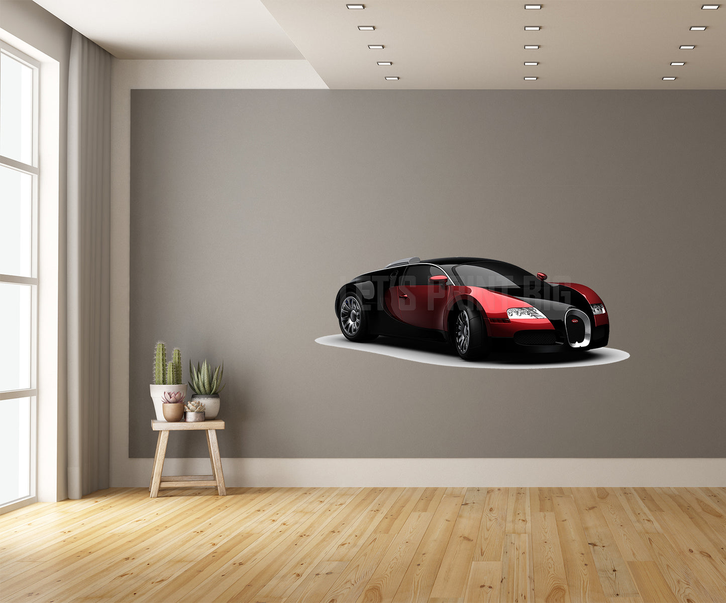 Car Art Bugatti Exotic Car  Wall Decal