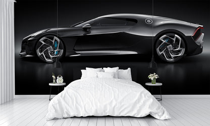 Car Art Bugatti Side View Wall Mural
