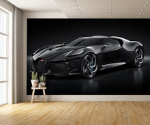 Car Art Bugatti Front Left View Wall Mural