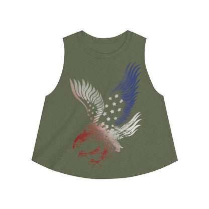 Red White Blue Eagle Women's Crop top