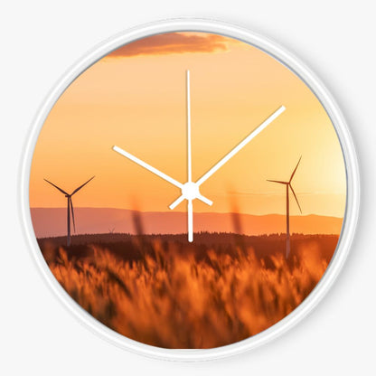 Windmill Sunset 10 inch wall clock