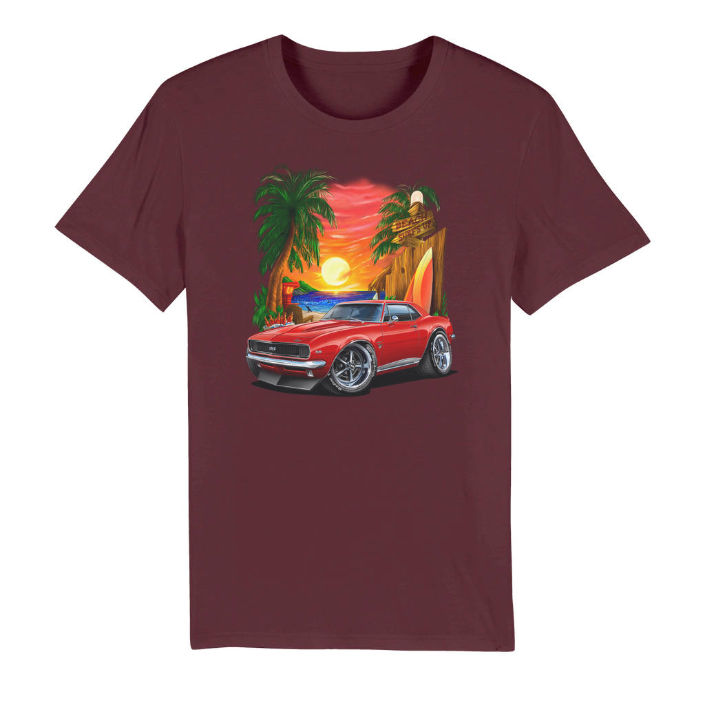 1967 Camaro SS Margaritaville Beach Car Art Organic Jersey Adult T-Shirt
